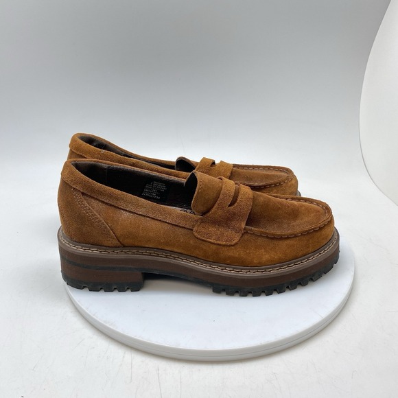 L.L. Bean Shoes - LL Bean Camden Hill Loafers Womens 7 M Brown Suede Slip On Shoes Lug Sole 522486